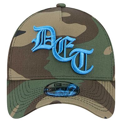 Men's New Era Camo Detroit Lions Mystic Camo A-Frame 9FORTY Adjustable Hat