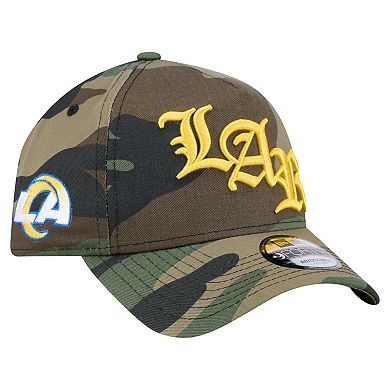 Men's New Era Camo Los Angeles Rams Mystic Camo A-Frame 9FORTY Adjustable Hat
