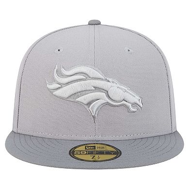 Men's New Era Gray/Graphite Denver Broncos Iron Cloud 59FIFTY Fitted Hat