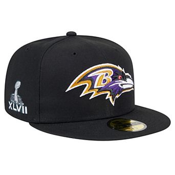 Men's New Era Black Baltimore Ravens Main Patch 59FIFTY Fitted Hat