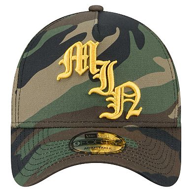 Men's New Era Camo Minnesota Vikings Mystic Camo A-Frame 9FORTY Adjustable Hat
