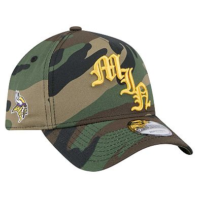 Men's New Era Camo Minnesota Vikings Mystic Camo A-Frame 9FORTY Adjustable Hat