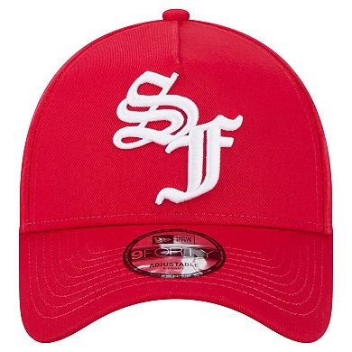 Men's New Era Scarlet San Francisco 49ers Mystic 9FORTY A-Frame Adjustable Hat