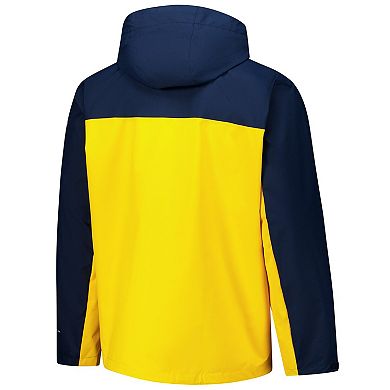 Men's Columbia Navy Michigan Wolverines Field Bound Omni-Tech™ Full-Zip Jacket