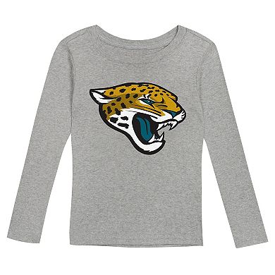 Toddler Heather Gray Jacksonville Jaguars Long Sleeve T-Shirt and Pants Sleep Set