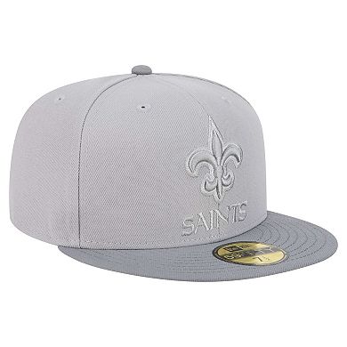 Men's New Era Gray/Graphite New Orleans Saints Iron Cloud 59FIFTY Fitted Hat