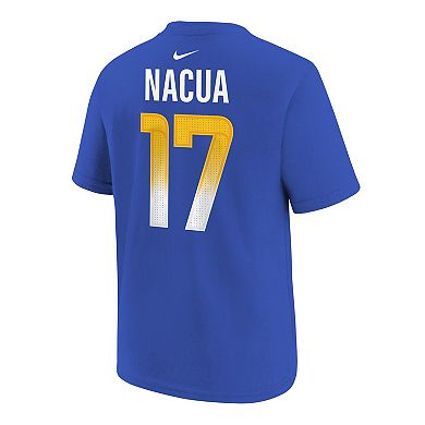 Youth Nike Puka Nacua Royal Los Angeles Rams Player Name & Number T-Shirt