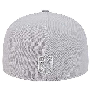 Men's New Era Gray/Graphite Detroit Lions Iron Cloud 59FIFTY Fitted Hat