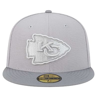 Men's New Era Gray/Graphite Kansas City Chiefs Iron Cloud 59FIFTY Fitted Hat