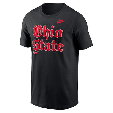 Men's Nike Black Ohio State Buckeyes Old English T-Shirt