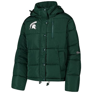 Women's Hype and Vice Green Michigan State Spartans Puffer Jacket