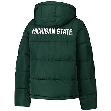 Women's Hype and Vice Green Michigan State Spartans Puffer Jacket