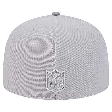 Men's New Era Gray/Graphite Las Vegas Raiders Iron Cloud 59FIFTY Fitted Hat