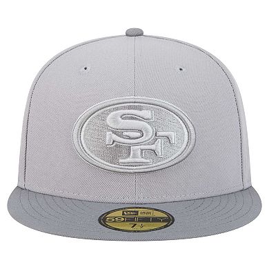 Men's New Era Gray/Graphite San Francisco 49ers Iron Cloud 59FIFTY Fitted Hat