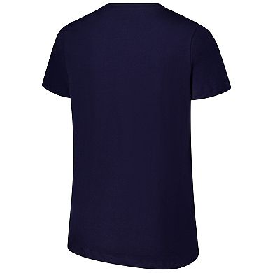 Women's Fanatics Navy Notre Dame Fighting Irish Plus Size Lean Scoop Neck T-Shirt