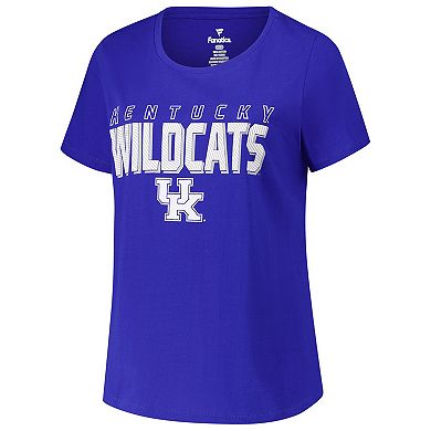 Women's Fanatics Royal Kentucky Wildcats Plus Size Lean Scoop Neck T-Shirt