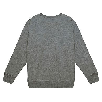 Men's Mitchell & Ness Heather Gray New York Jets Basic Fleece Pullover Sweatshirt