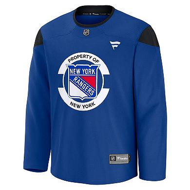 Men's Fanatics Blue New York Rangers Team Practice Jersey