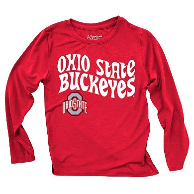 Infant Wes & Willy Ohio State Buckeyes Long Sleeve Top and Striped Leggings Set