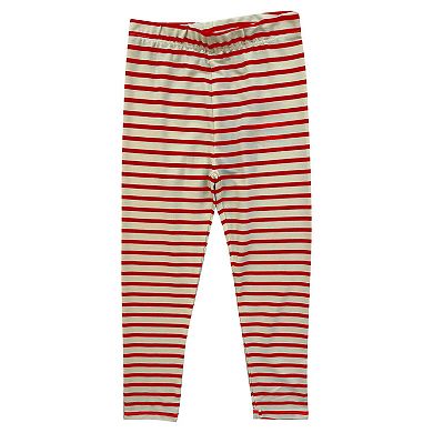 Infant Wes & Willy Ohio State Buckeyes Long Sleeve Top and Striped Leggings Set