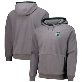 Men's Columbia Gray Michigan State Spartans Flanker Fleece Pullover Hoodie