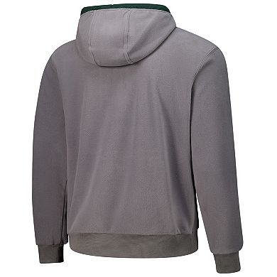 Men's Columbia Gray Michigan State Spartans Flanker Fleece Pullover Hoodie
