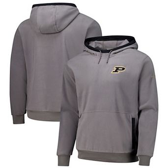 Men's Columbia Gray Purdue Boilermakers Flanker Fleece Pullover Hoodie