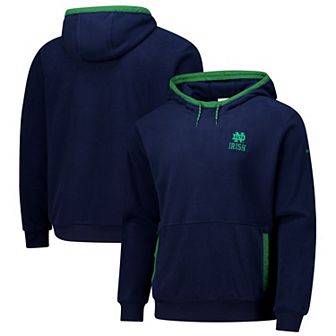 Men's Columbia Navy Notre Dame Fighting Irish Flanker Fleece Pullover Hoodie