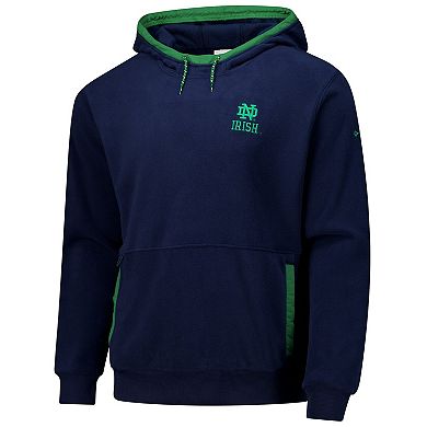 Men's Columbia Navy Notre Dame Fighting Irish Flanker Fleece Pullover Hoodie