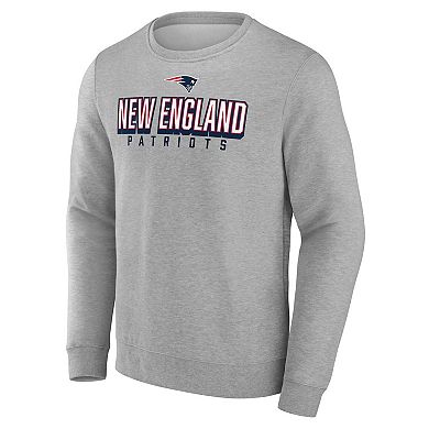 Men's Fanatics Heathered Gray New England Patriots Bold Move Pullover Sweatshirt