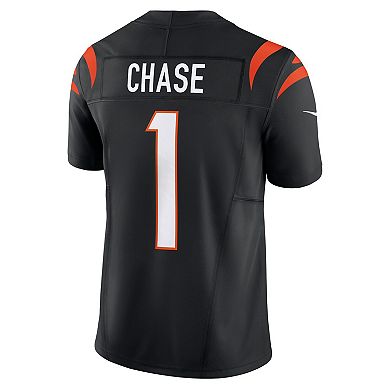 Men's Nike Ja'Marr Chase Black Cincinnati Bengals Vapor F.U.S.E. Limited Jersey