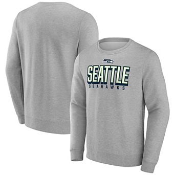 Men's Fanatics Heather Gray Seattle Seahawks Bold Move Pullover Sweatshirt
