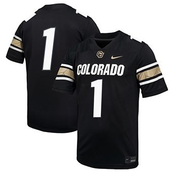 Men's Nike #1 Black Colorado Buffaloes Throwback Game Jersey