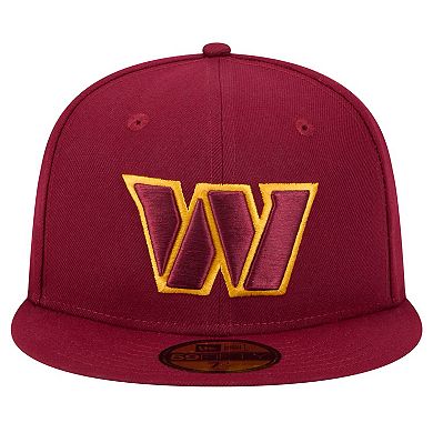 Men's New Era Burgundy Washington Commanders Main 59FIFTY Fitted Hat