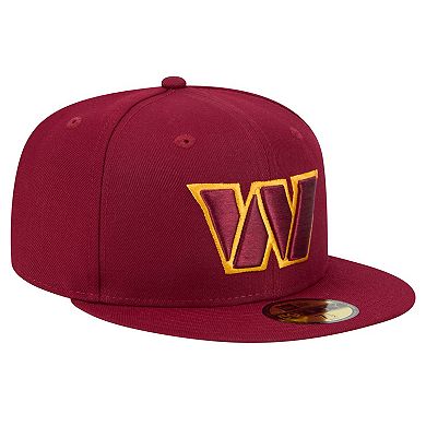 Men's New Era Burgundy Washington Commanders Main 59FIFTY Fitted Hat
