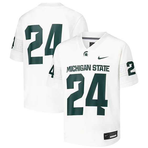 Youth Nike 24 White Michigan State Spartans Untouchable Football Jersey