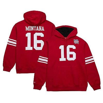 Men's Mitchell & Ness Joe Montana Scarlet San Francisco