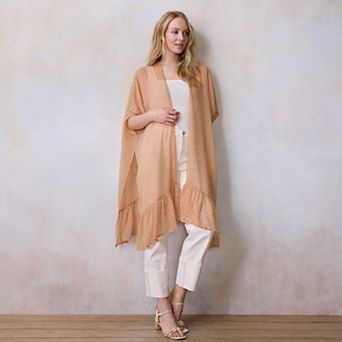 Women's LC Lauren Conrad Swiss Dot Ruffle Duster
