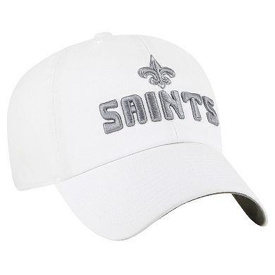 Women's '47 White New Orleans Saints Luminace Clean Up Adjustable Hat