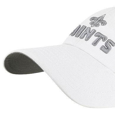 Women's '47 White New Orleans Saints Luminace Clean Up Adjustable Hat
