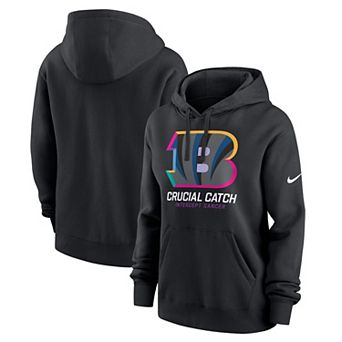 Women's Nike Black Cincinnati Bengals 2024 NFL Crucial Catch Club Pullover Hoodie