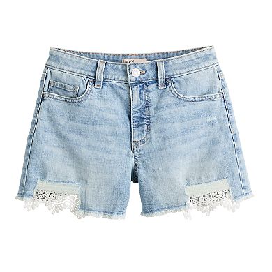 Girls 6-20 SO® Crochet Hem Denim Shorts in Regular & Plus Size