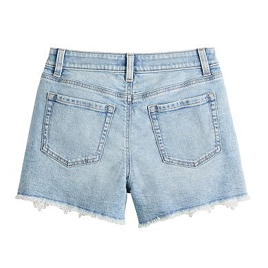 Girls 6-20 SO® Crochet Hem Denim Shorts in Regular & Plus Size