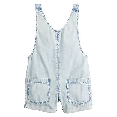 Girls 6-20 SO® Relaxed Denim Shortalls in Regular & Plus Size