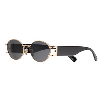 Women's Cali Blue Metal Oval Sunglasses