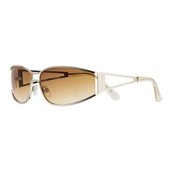 Women's Cali Blue Plastic Wrap Sunglasses