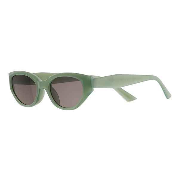 Women's Cali Blue 55 mm Cat-Eye Plastic Sunglasses