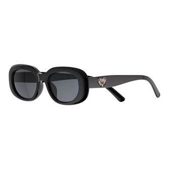 Women's Cali Blue Plastic Oval Sunglasses