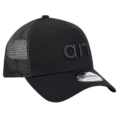 Men's New Era Black Arizona Cardinals Domain 9FORTY A-Frame Trucker Adjustable Hat