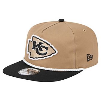 Men's New Era Khaki/Black Kansas City Chiefs Desert Golfer Snapback Hat